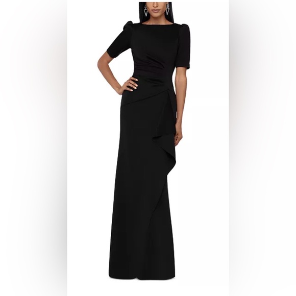 Xscape Dresses & Skirts - Xscape Evenings Ruffle Puff Sleeve Gown Size:16 $218